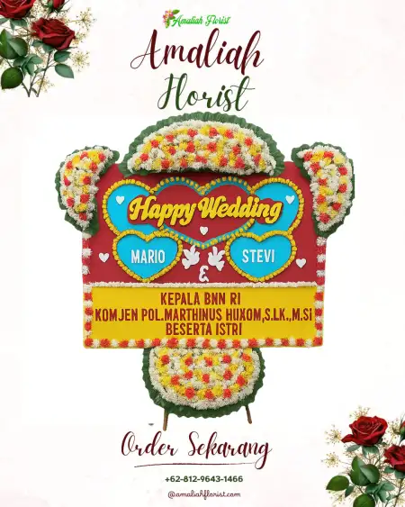 Papan Bunga Pernikahan Cimacan